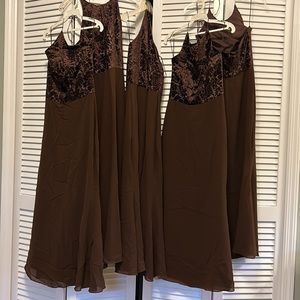 Five Stunning Bridesmaid/Prom Dresses - designer made (sizes 4,6,6, 8 and 10)